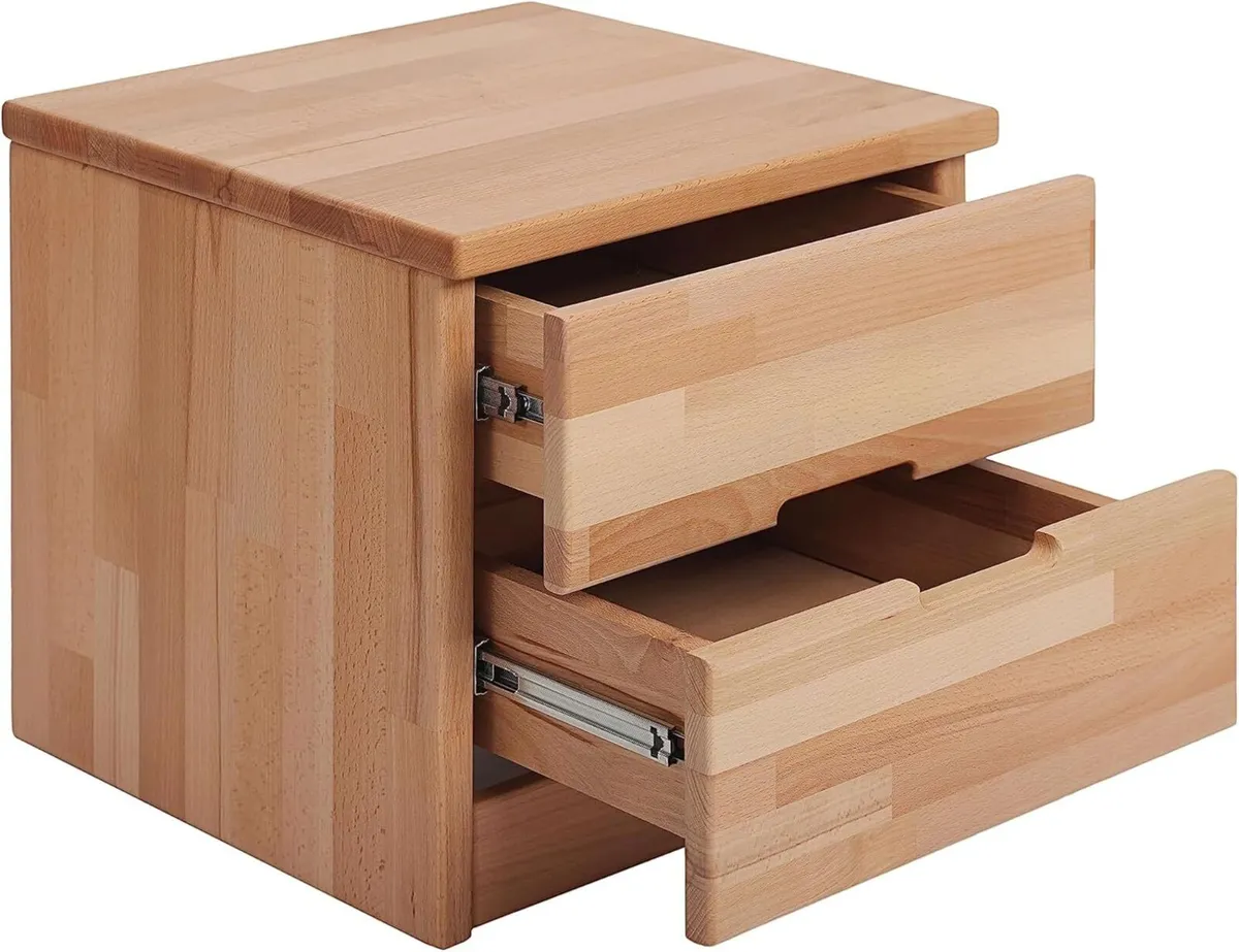 Bedside Table ELSA solid wood 40x40x40 cm (in - Image 4