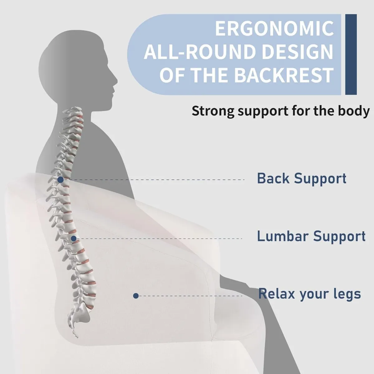 Tub Chair Modern Upholstered Linen Living Room - Image 4