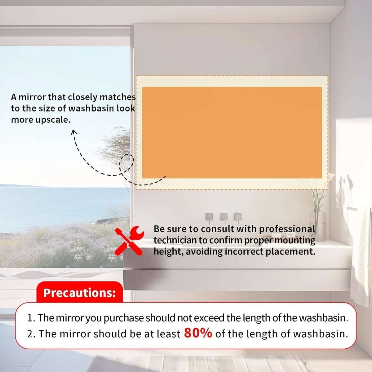 Illuminated LED Bathroom Mirror: 800x600mm Wall - Image 2