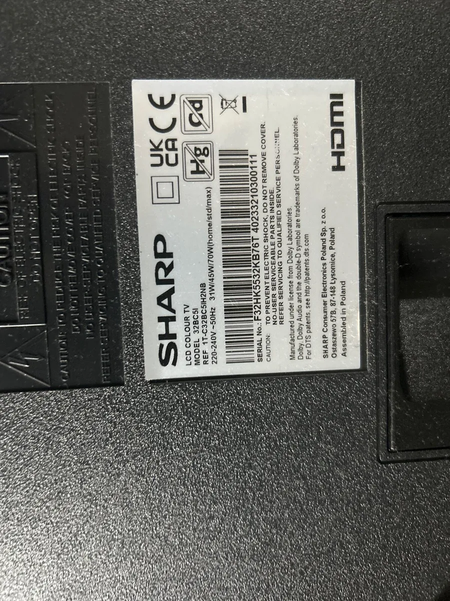 Sharp 32” TV - Image 3