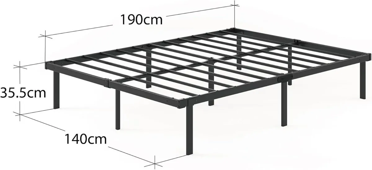 Caleb Metal Platform Bed Frame Height 36 cm - Image 2
