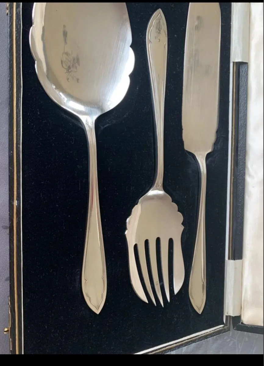 Silver cake set - Image 1