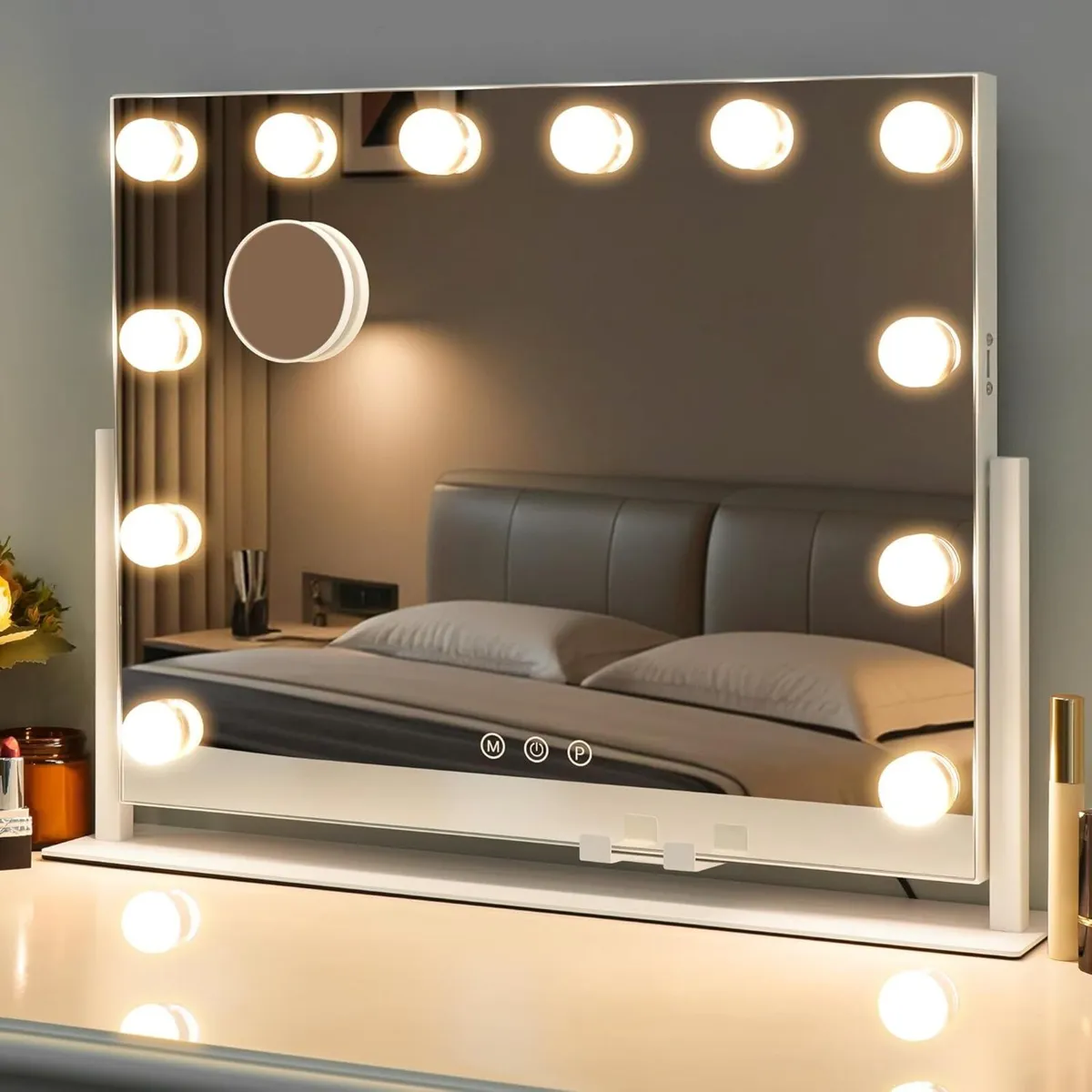 Makeup Mirror with Lights HD Vanity 3 Color Modes - Image 1