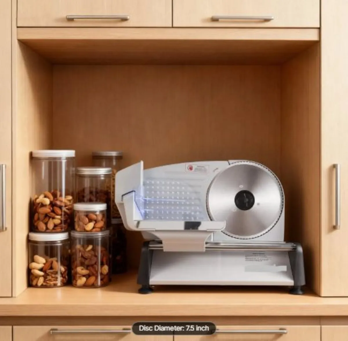 Meat Slicer, 200W Electric Deli Slicer Machine - Image 3