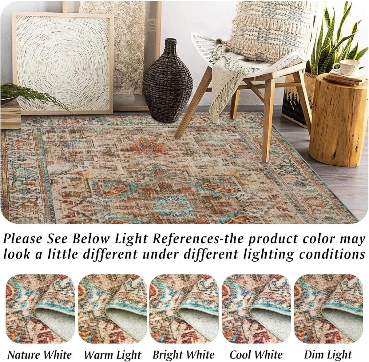 Washable Rugs for Living Room 160x230cm Non-Slip - Image 4