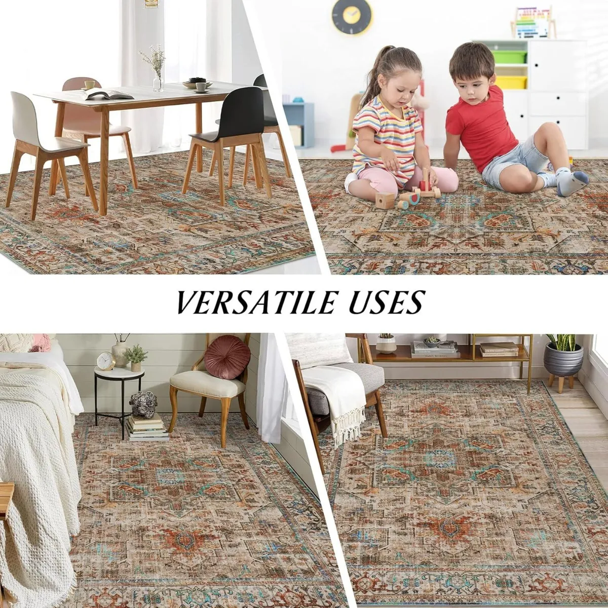 Washable Rugs for Living Room 160x230cm Non-Slip - Image 2