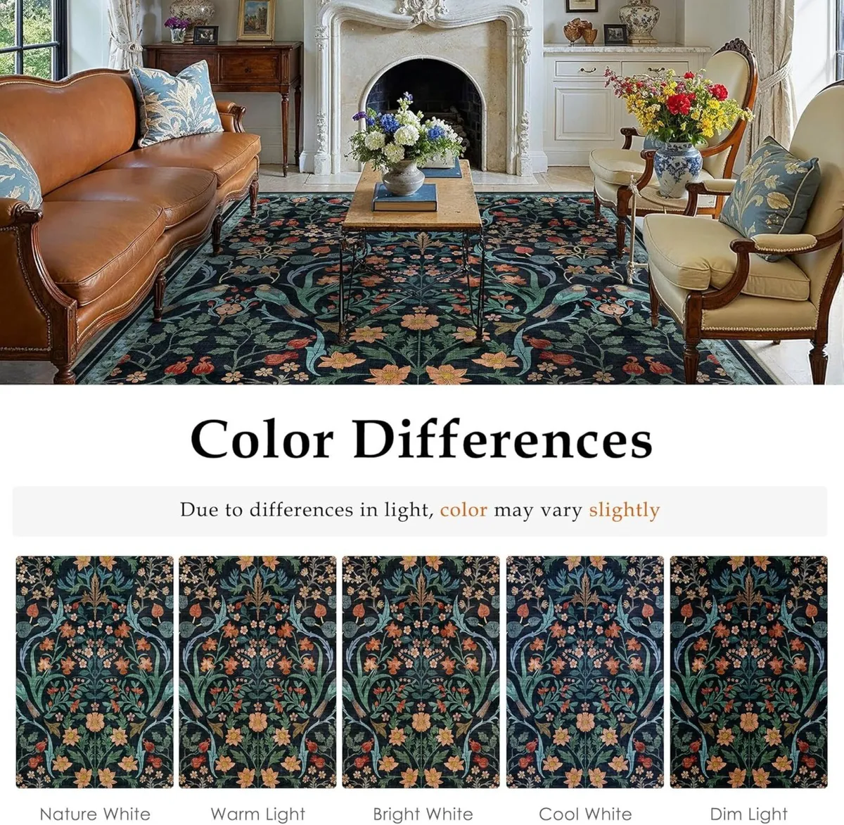 Washable Rug for Living Room 160x230cm Non Slip - Image 2