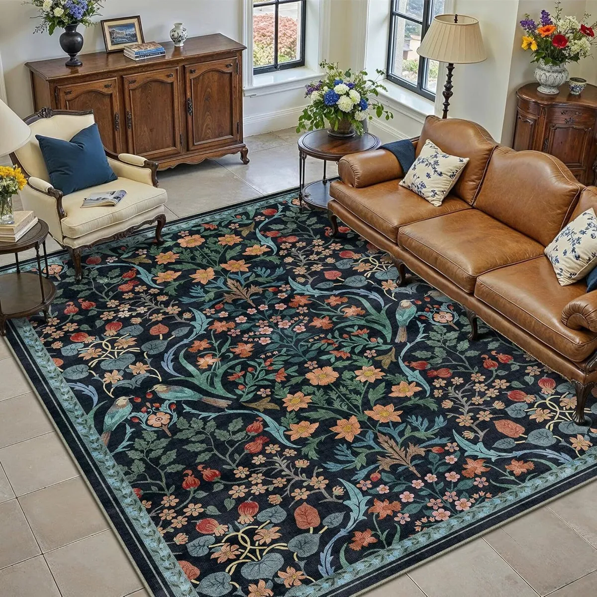 Washable Rug for Living Room 160x230cm Non Slip - Image 1