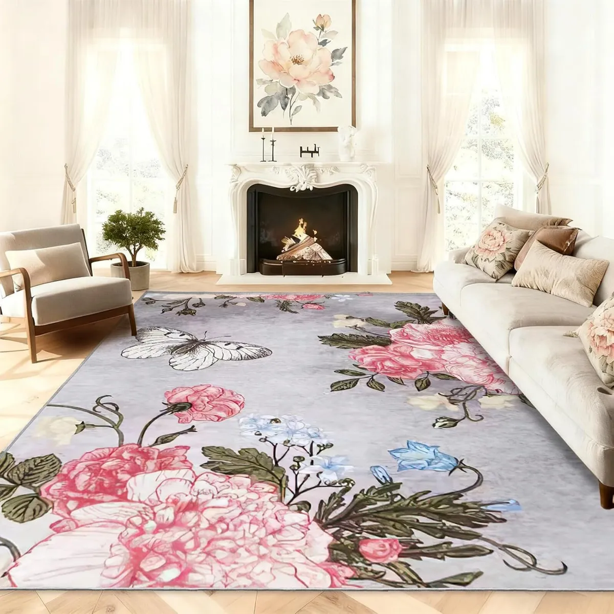 Vintage Floral Area Rug 180x280cm Machine - Image 2