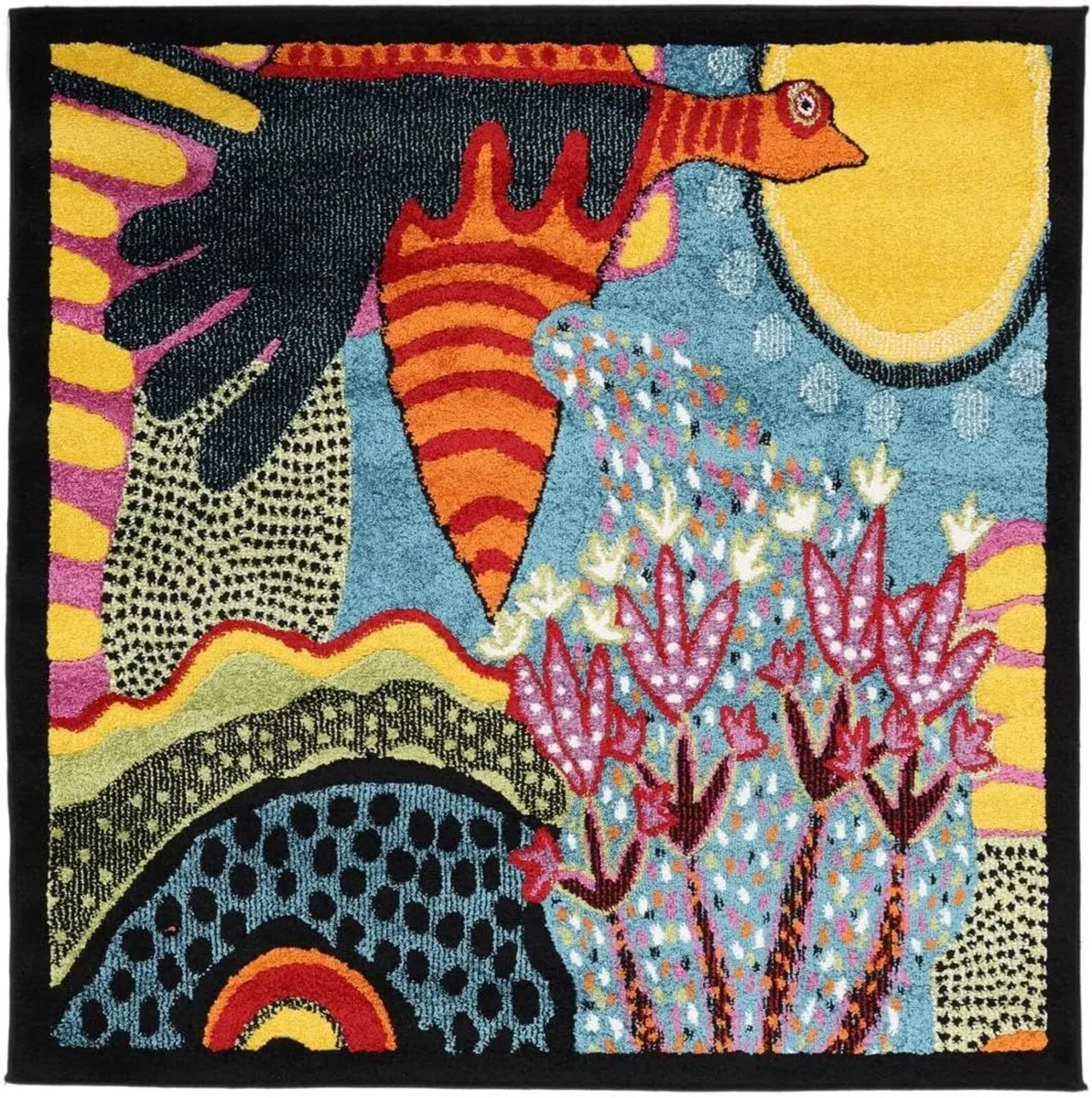 Sun rise Rug Modern carpets 3′11″ x ft (120x120 - Image 1