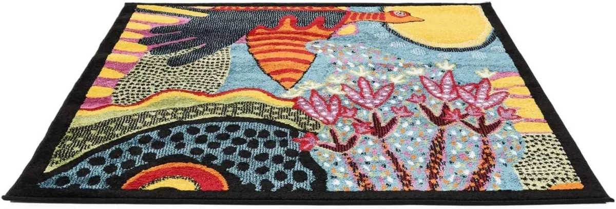 Sun rise Rug Modern carpets 3′11″ x ft (120x120 - Image 3