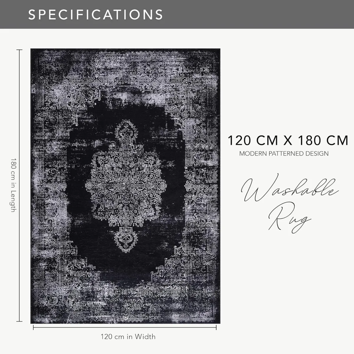 Washable Area Rugs for Living Room Traditional - Image 2