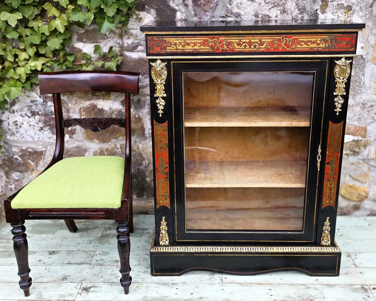 Antique French Pier Cabinet- Circa 1860 - Image 4