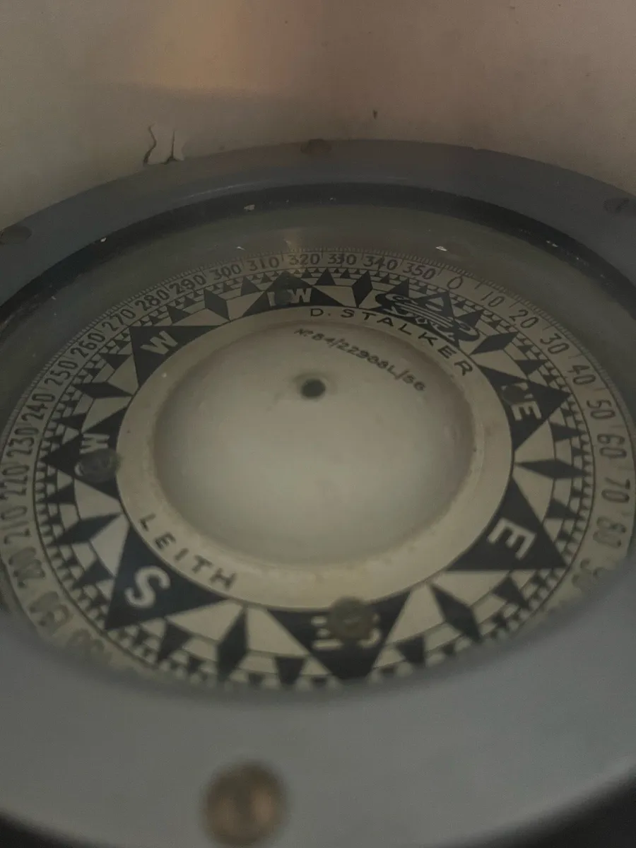 Antique D.Stalker Leith Scotland Ships Compass - Image 4