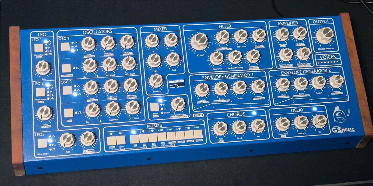 GS Music E7 Analog Poly Synth (Free Shipping) - Image 2