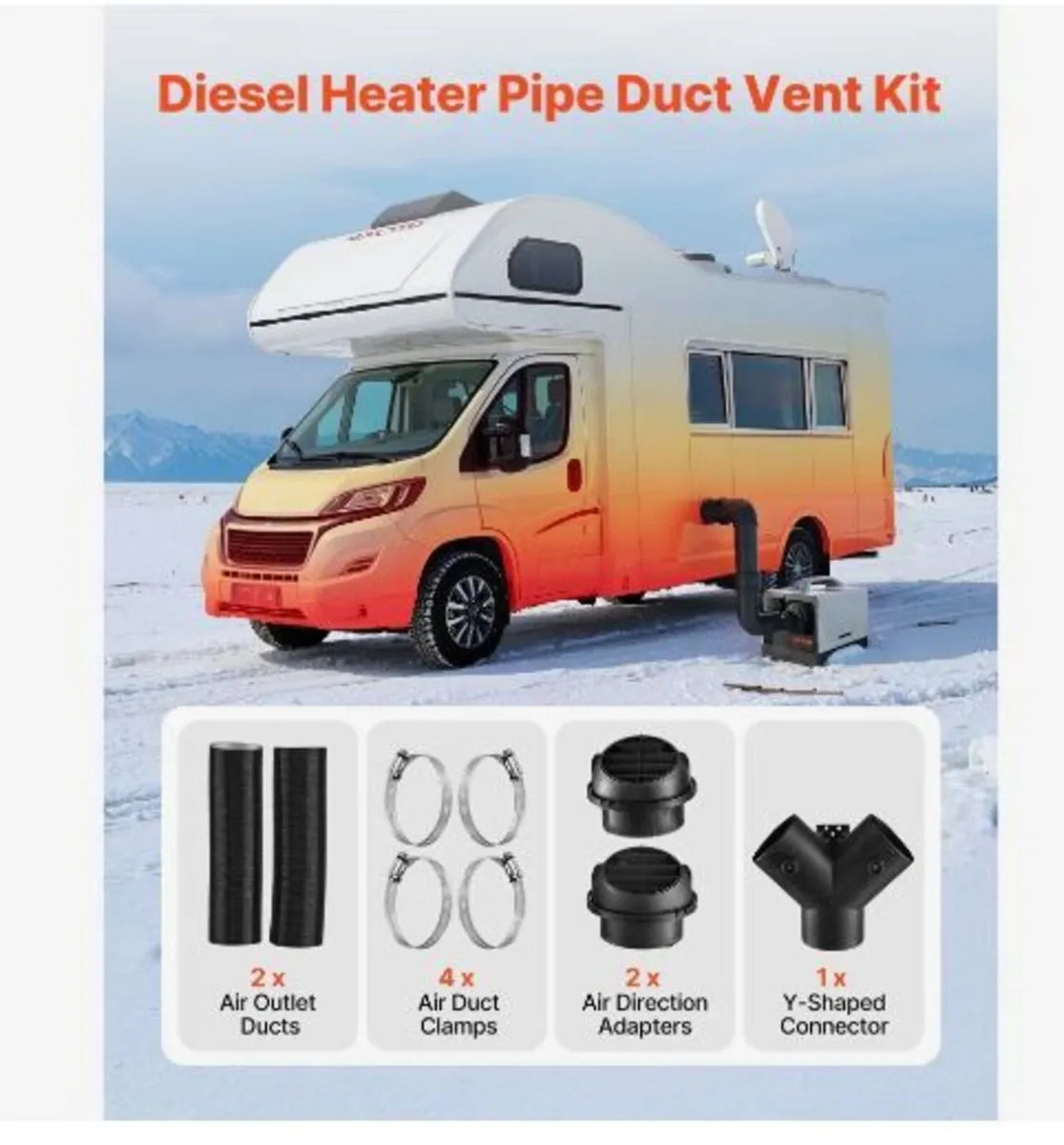 Diesel Heater Pipe Duct Vent Kit - Image 2