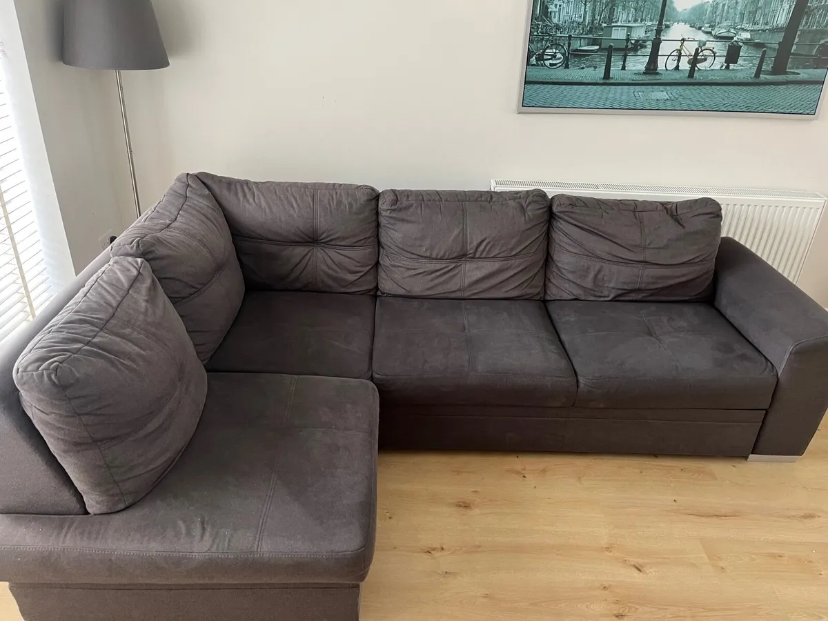 Corner sofa bed with storage - Image 1