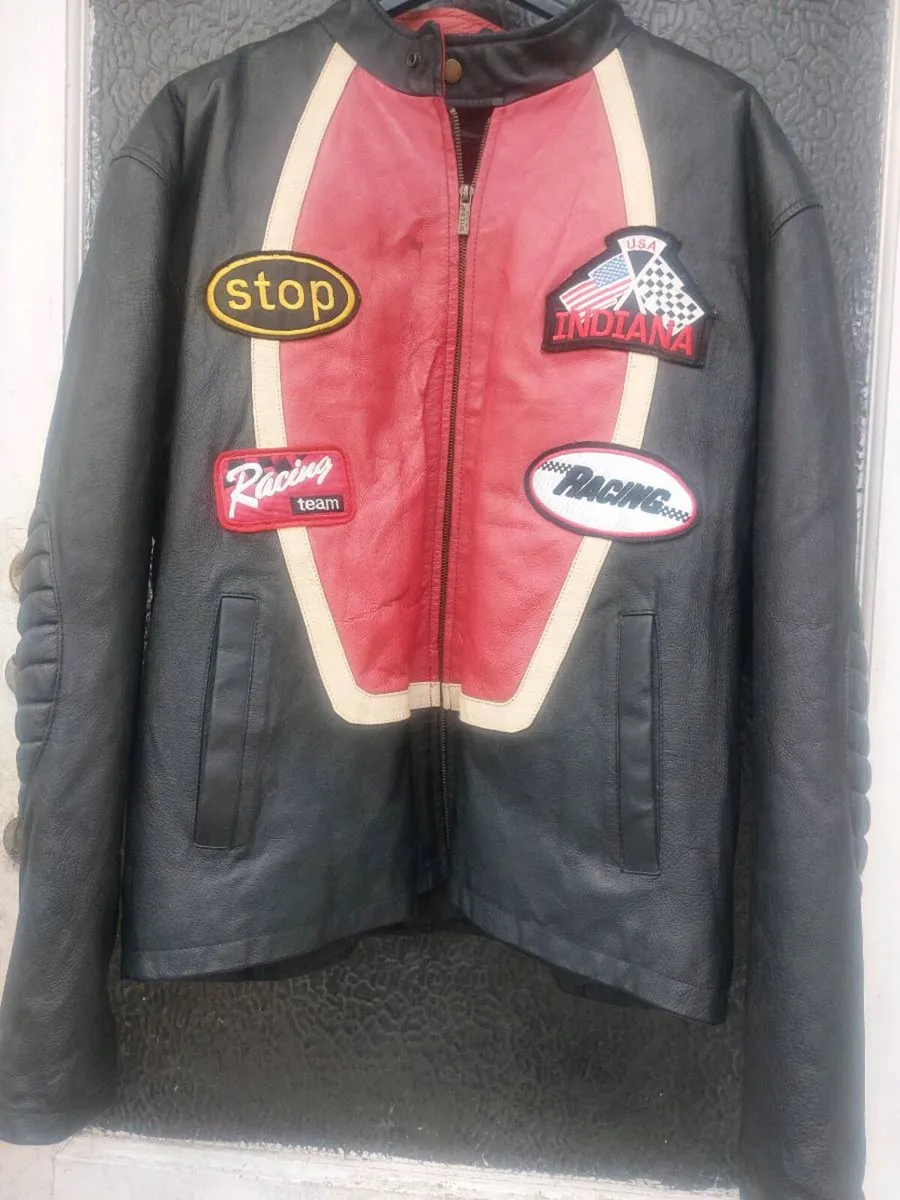 Wilda genuine leather mens biker jacket (post incl - Image 1