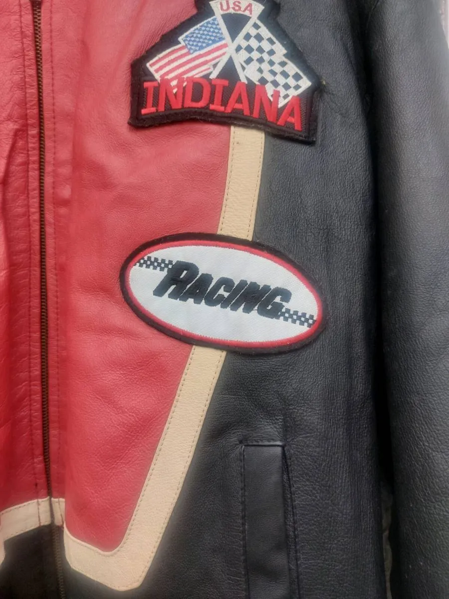 Wilda genuine leather mens biker jacket (post incl - Image 3