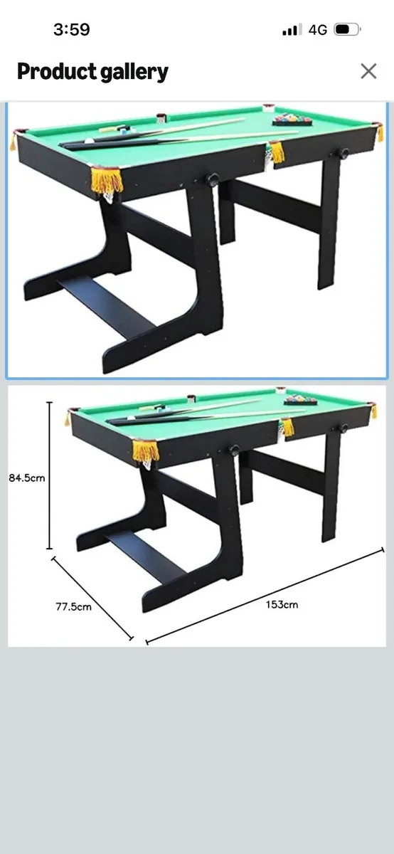 Foldable pool table