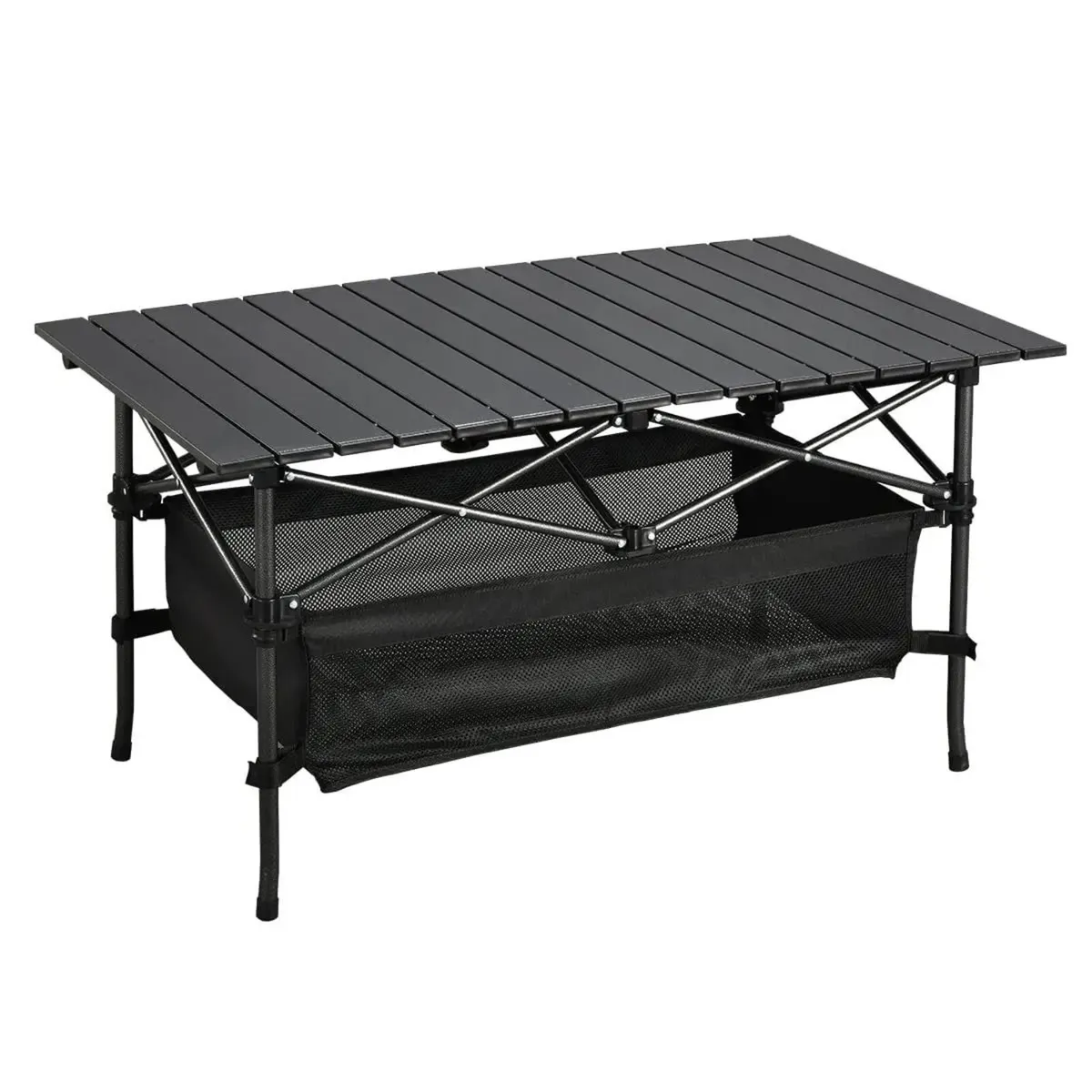 Foldable Camping Table, Alloy Steel Roll-up Picnic - Image 1