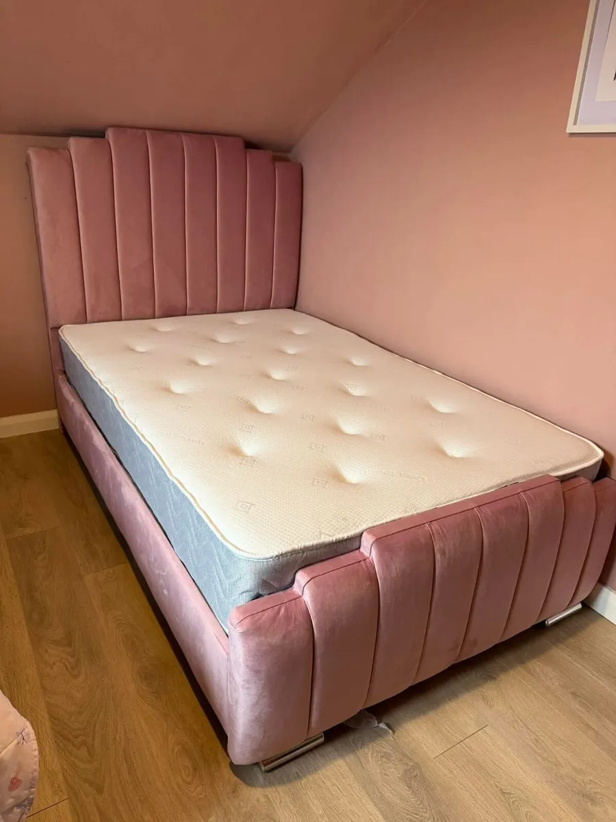 Double & King Size Bed Frame With Mattress Opt - Image 4