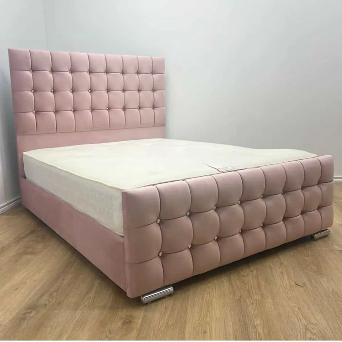 Double & King Size Bed Frame With Mattress Opt - Image 2