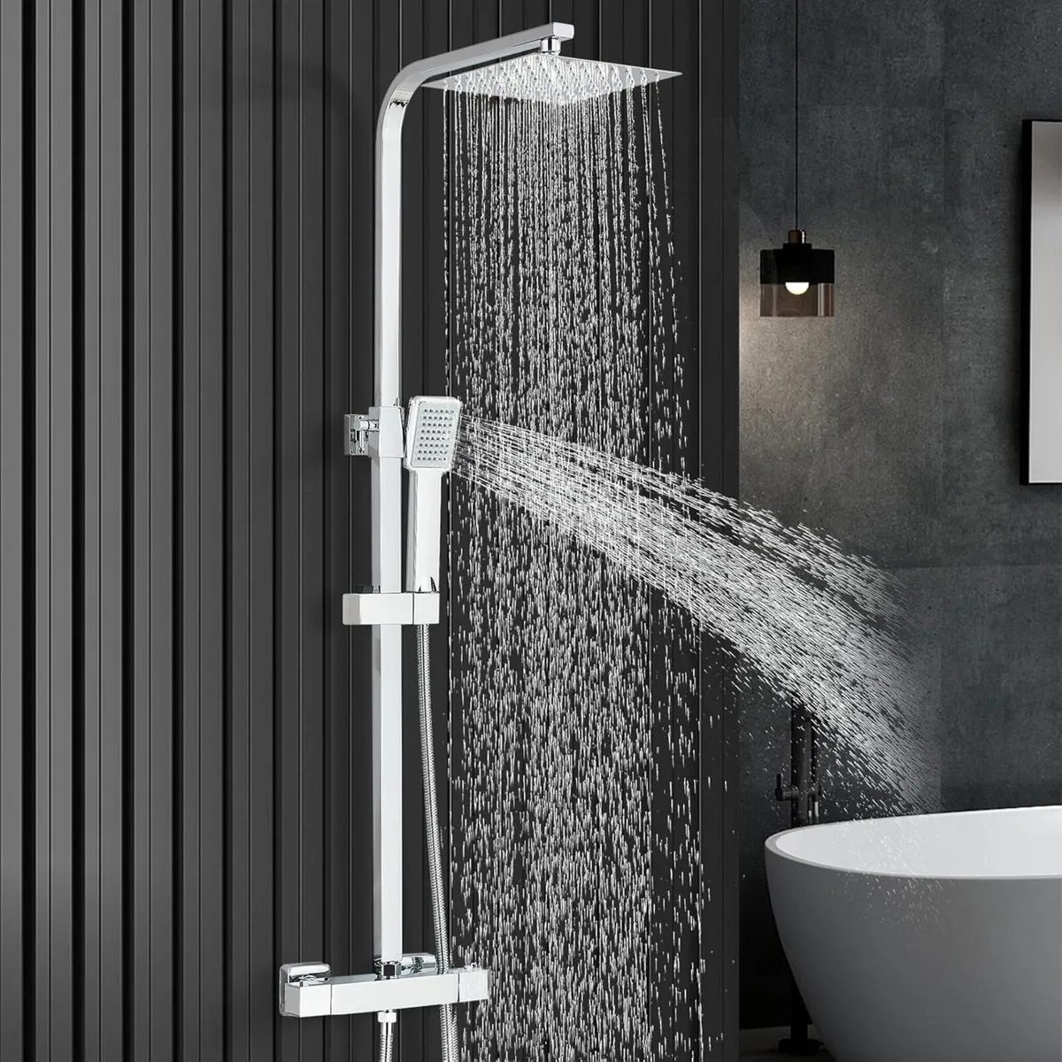 Bathroom Thermostatic Shower Mixer Set and with - Image 2