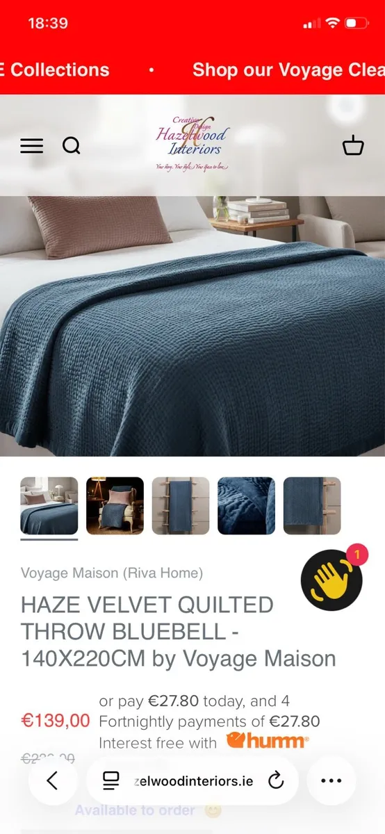 Voyage mason cushion and bed throw - Image 3