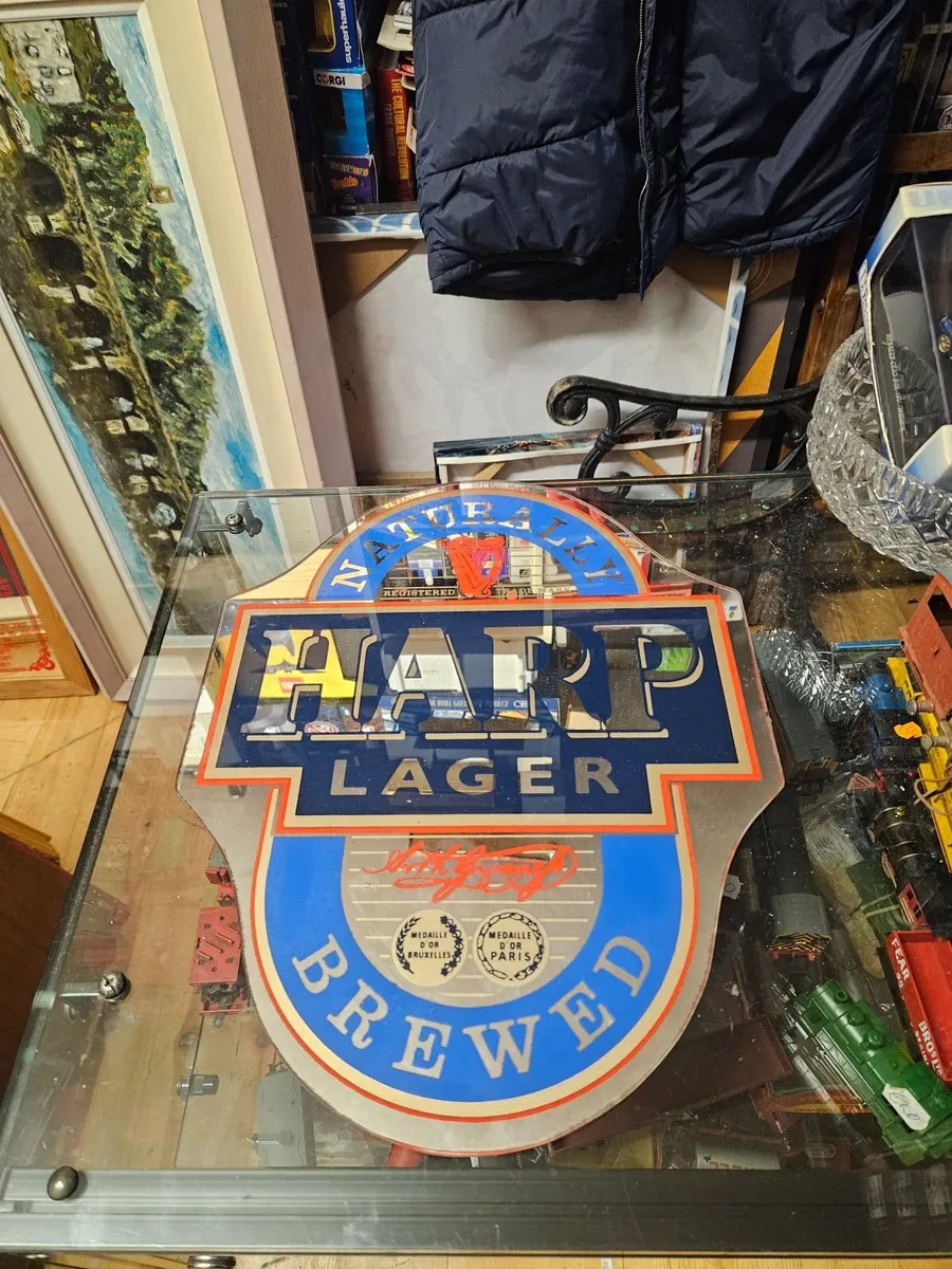 Vintage Guinness Harp Mirror - Image 4