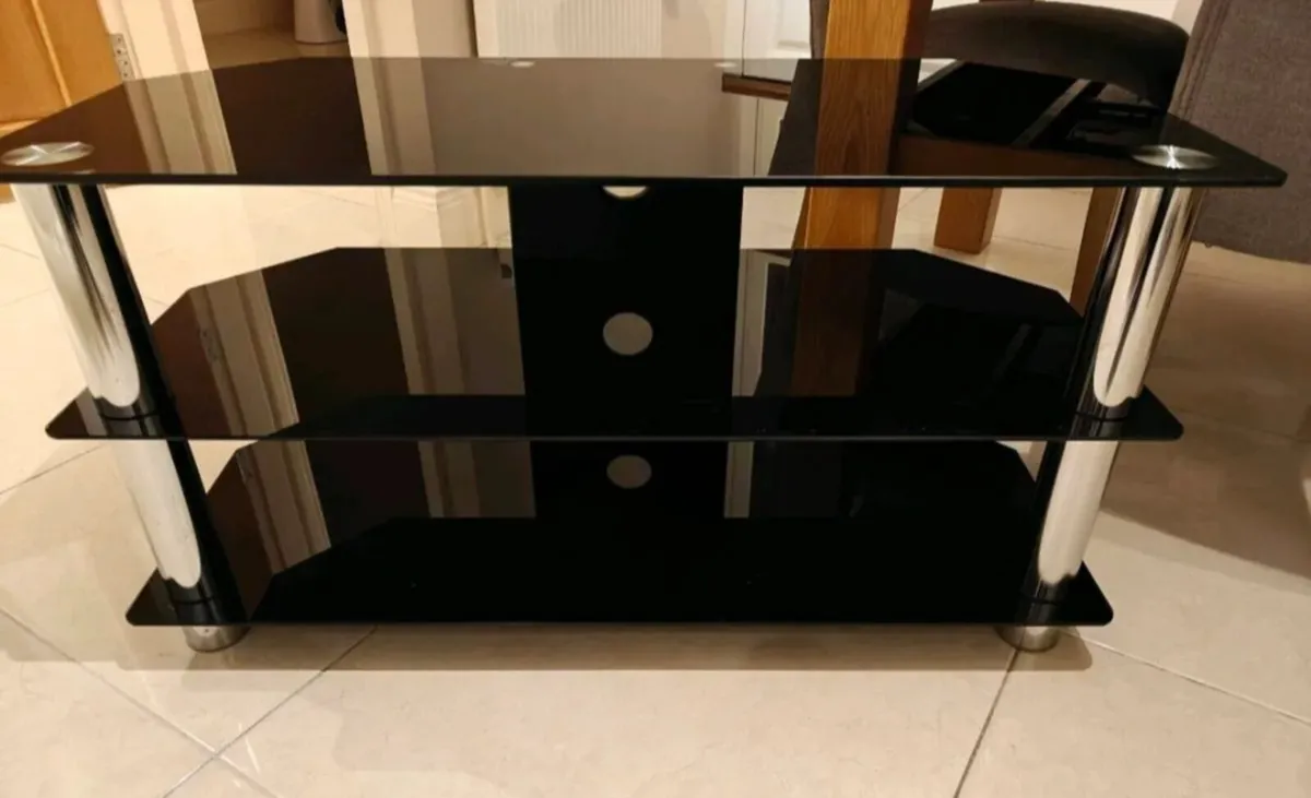 GLASS TV STAND - Image 1