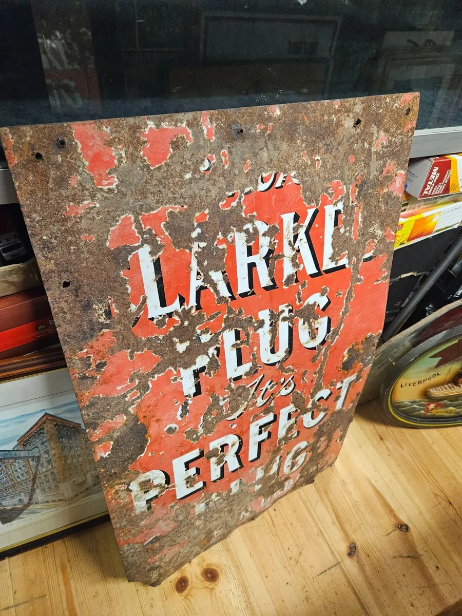 Vintage Clarkes Dublin Plug Tobacco Sign - Image 1