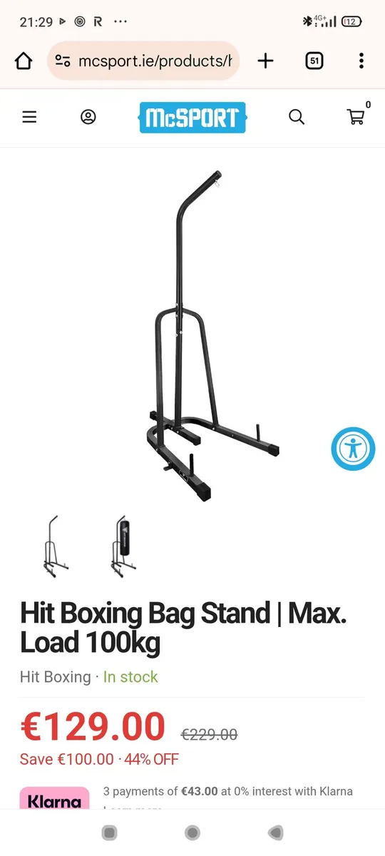 Hit fitness boxing bag stand - Image 1