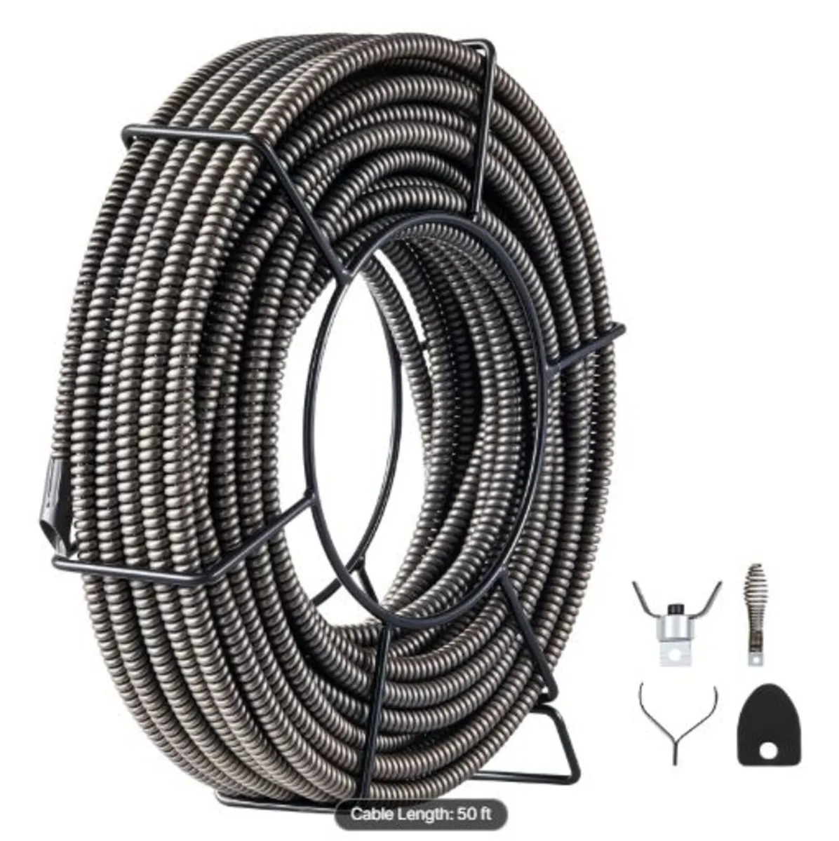 Drain Cleaning Cable 1524 cm x 1.0 cm Solid Core - Image 1