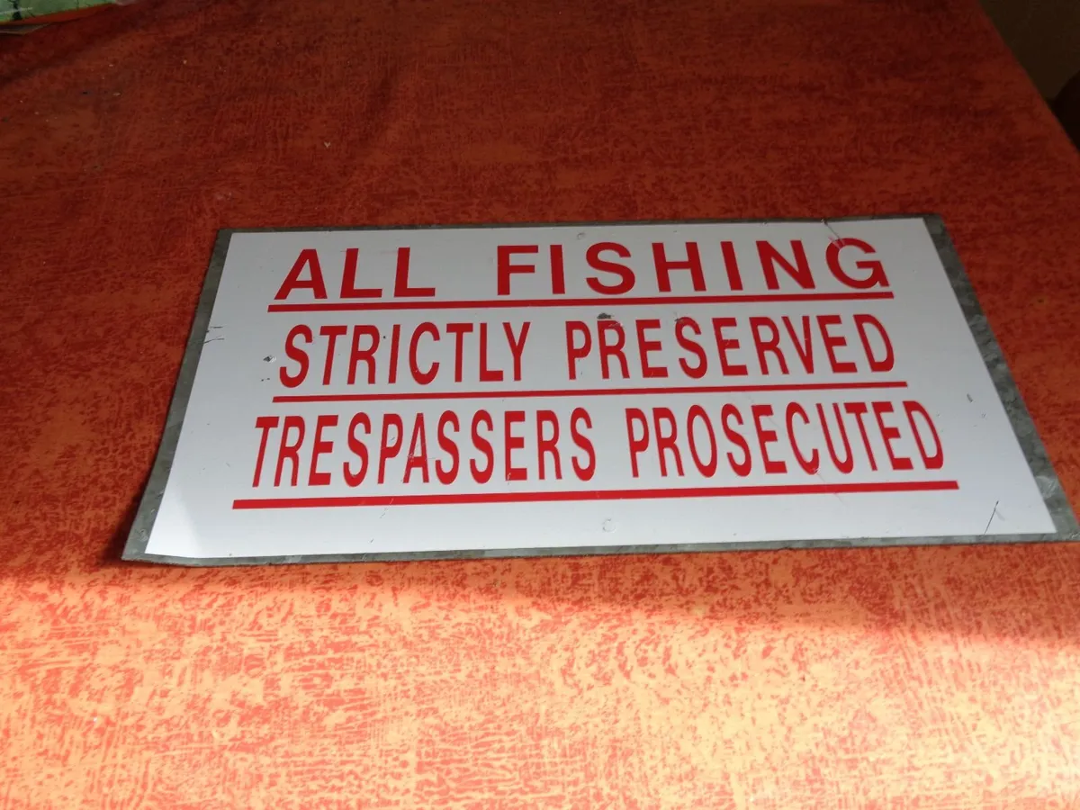 Steel Fishing Sign for Sale - Image 1