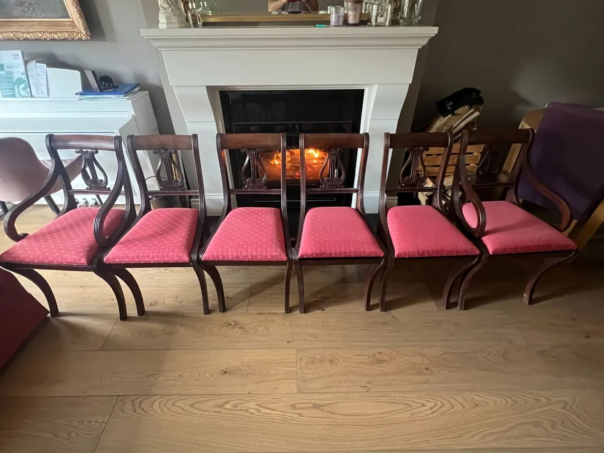Set of 6 Elegant Wooden Dining Chairs