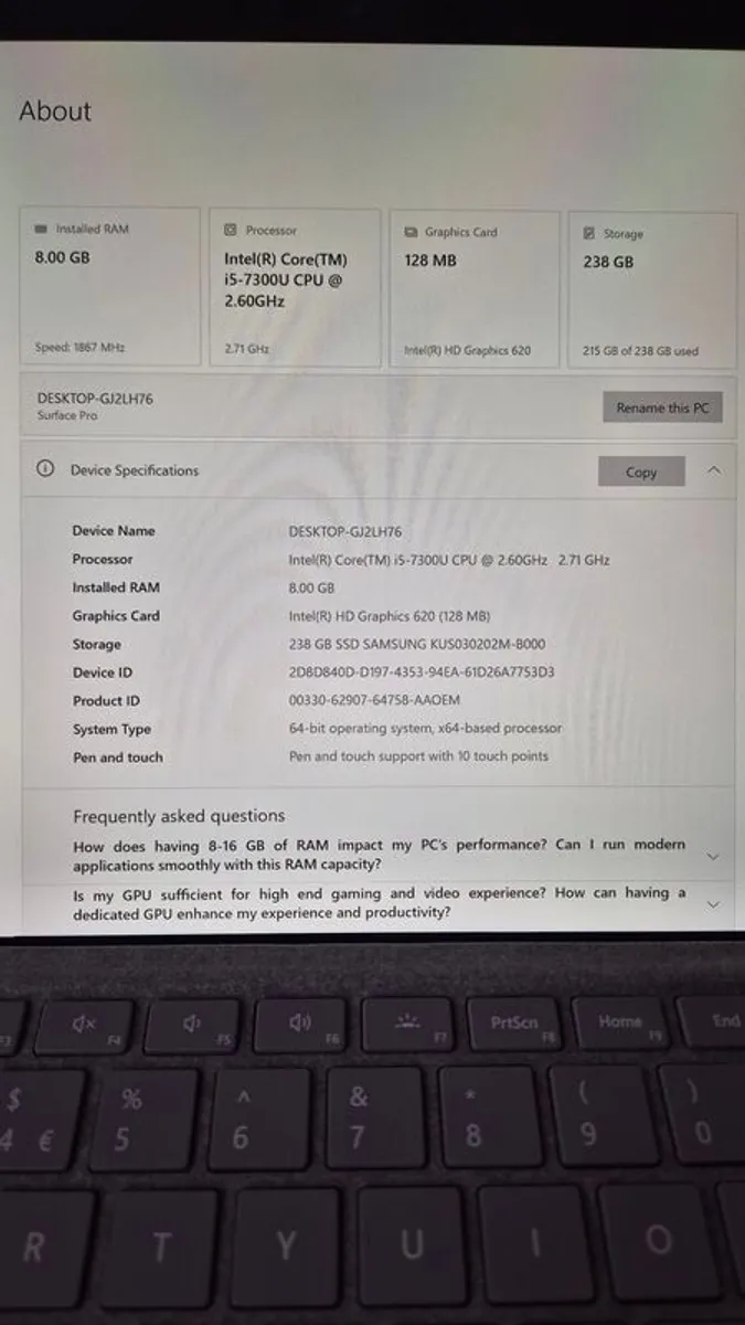 Microsoft Surface Pro 5 i5 8GB 256GB Bundle + Keyboard Pen Mouse - Image 4