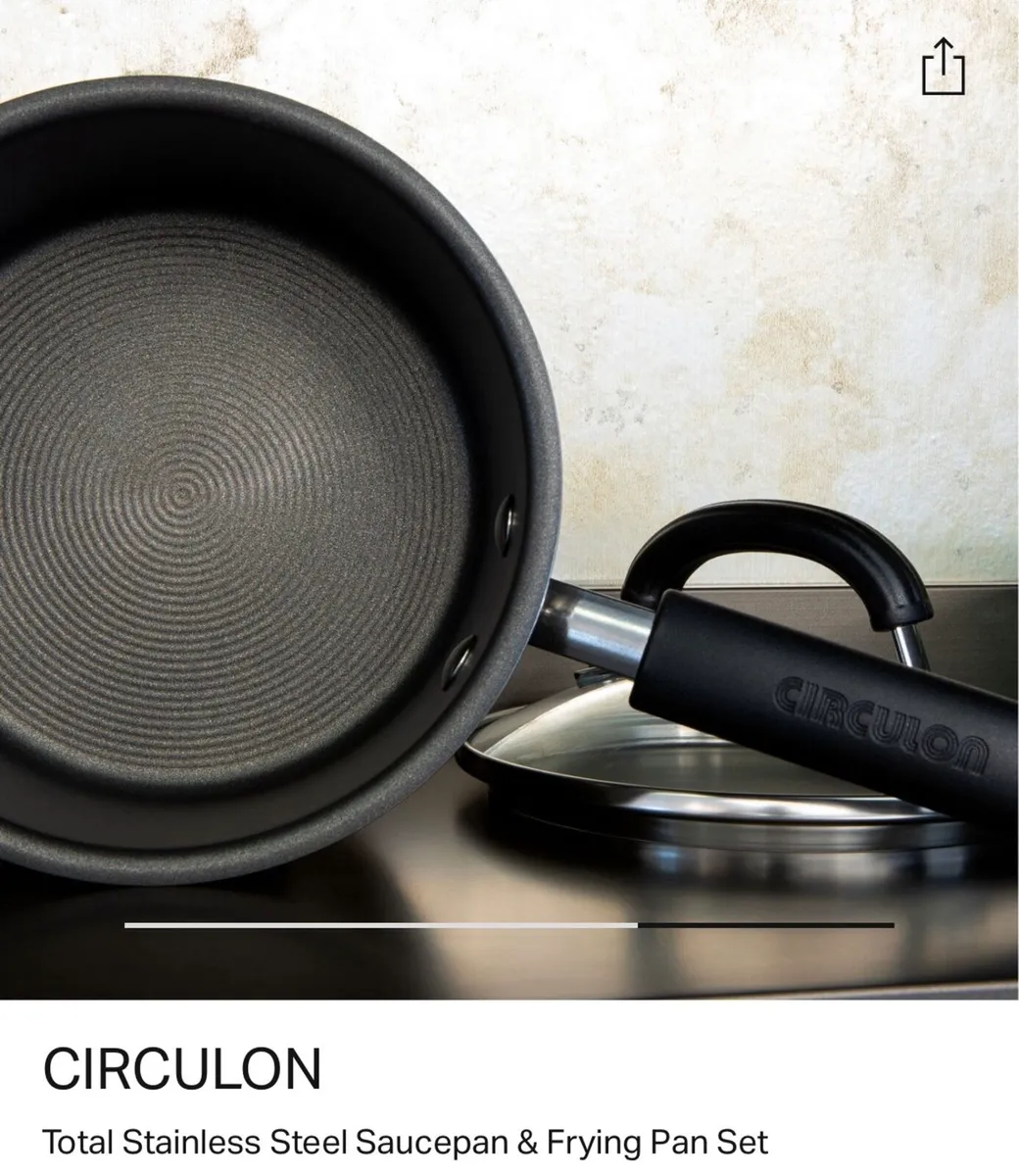 Stainless Steel Saucepan + Frying Pan + Lids Set - Image 2