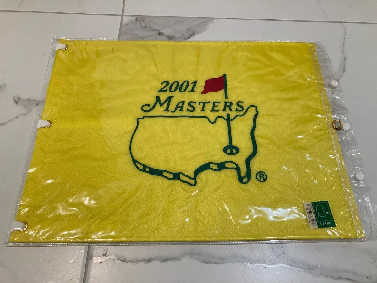 2001 Masters Flag Tiger Woods Grand Slam - Image 1