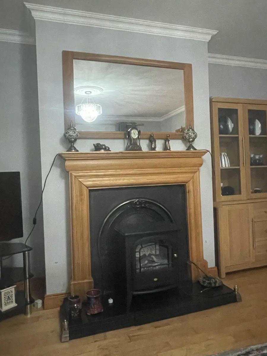 Large Oak Mirror - Image 1
