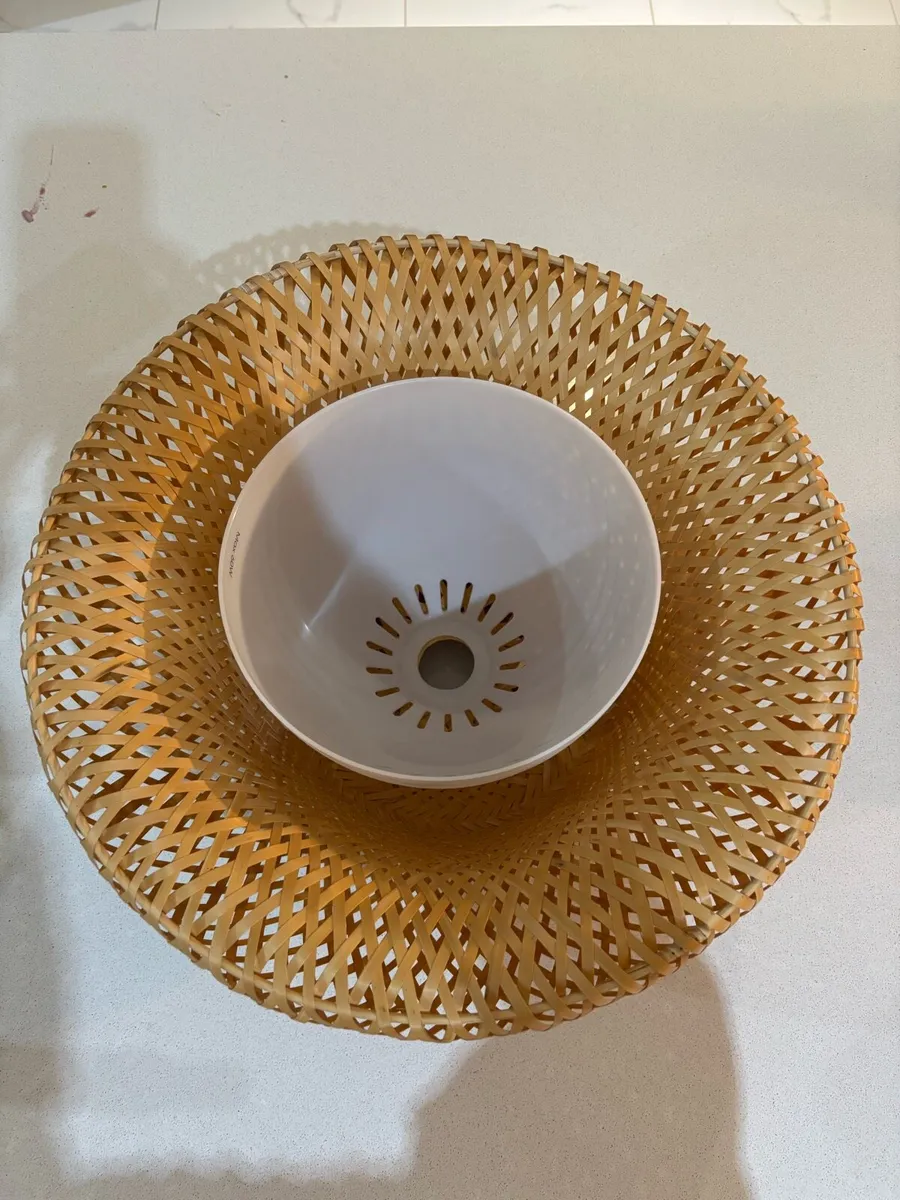 Basketweave Ceiling Lamp Shade - Image 3