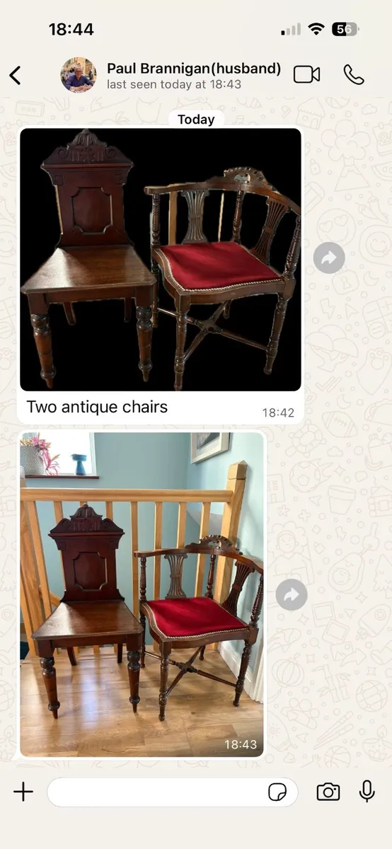 2 antique chairs