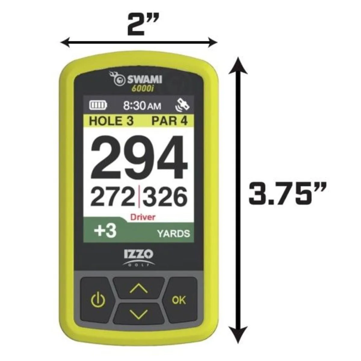Izzo Swami 6000i Golf GPS - Yellow - Image 4