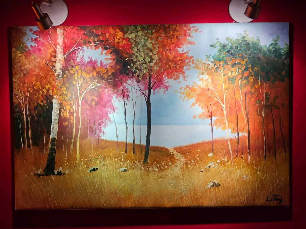 Painting Lake Sea Woods Forest scene Li Fang - Image 2