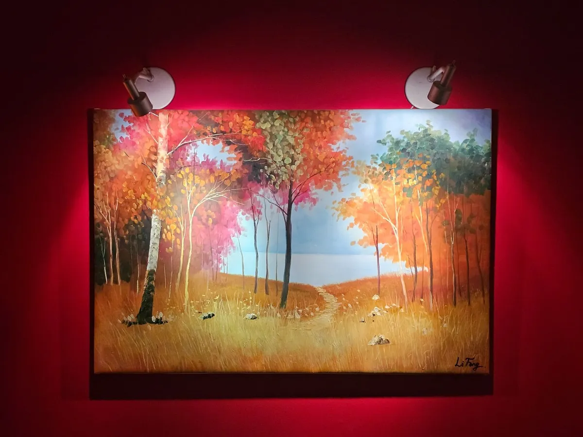 Painting Lake Sea Woods Forest scene Li Fang - Image 3