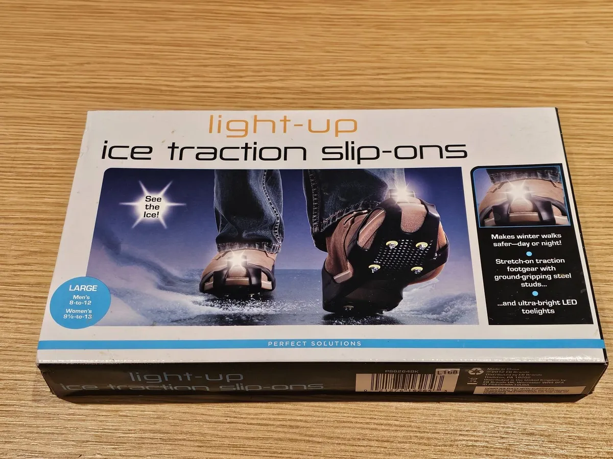 Non slip shoe grips slip-ons Anti ice w LED lights - Image 2