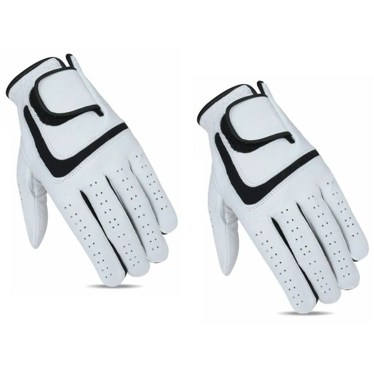 CG Cabretta Leather White Golf Glove -LH x2 Gloves - Image 1