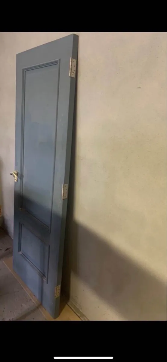 Solid 2 Panel Door Including Chrome Handle