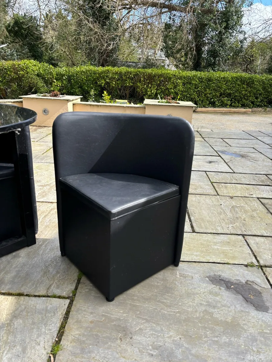 Space-Saving Stowaway Dining Set – Black Gloss - Image 2
