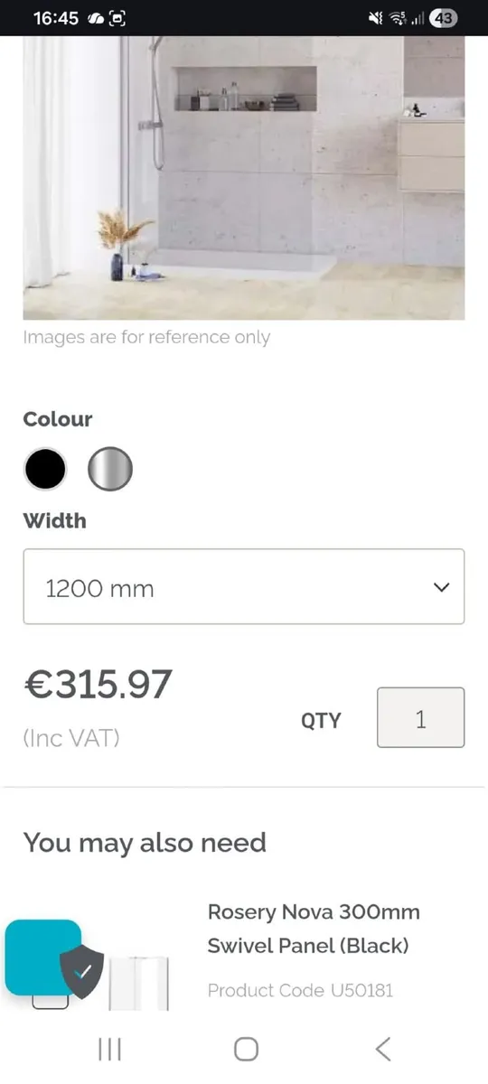 Shower wall screen - Image 2